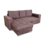 Salon Nancy petit d'angle convertible brun