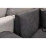 Salon Big Latte convertible avec coffre couleur gris – Image 10
