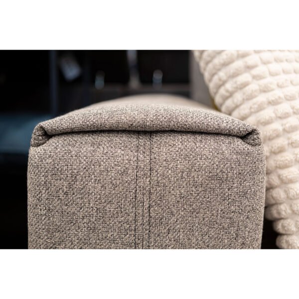 Salon Gabriella panoramique en tissu gris – Image 5
