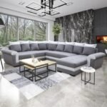 Salon Big Latte convertible avec coffre couleur gris – Image 12