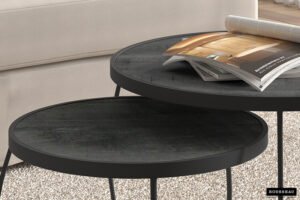 Table basse 'Lars' set de 2 Noir – Image 8