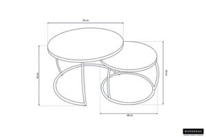 Table basse 'Lars' set de 2 – Image 2