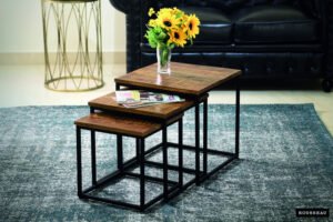 Table d'appoint 'Maia' set de 3 Mangolia