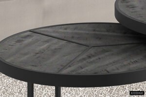 Table basse 'Laveu' set de 2 noir – Image 7