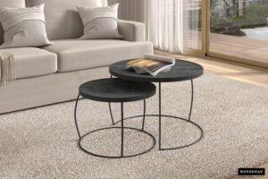 Table basse 'Lars' set de 2 Noir