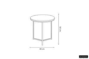 Table d'appoint 'Jarno' Marbre noir – Image 2