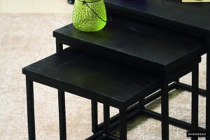 Table d'appoint 'Maia' set de 3 Noir – Image 8