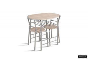Table de cuisine + 2 chaise Adam métal – Image 5