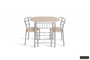 Table de cuisine + 2 chaise Adam métal – Image 6