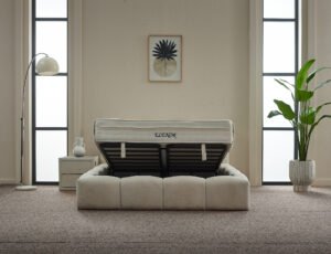 Boxspring Elenor beige matelas inclus – Image 3