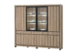 Living Vitrine avec éclairage led EDUARD