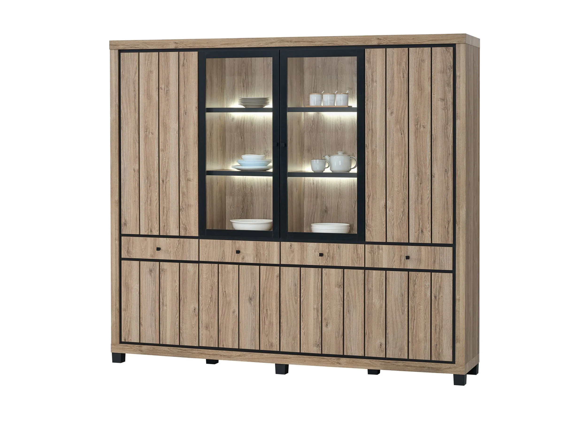 2801863943-8-178205 Living Vitrine avec éclairage led EDUARD – Image 1
