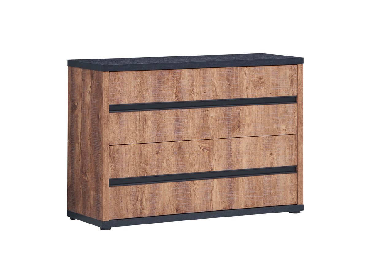 Commode-Elsa-decor-bois-industrial-oak-110cm-Oosterlynck Commode ELSA – Image 1