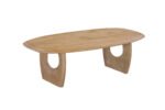 Table de salon BRAGA Ovale danoise Bois de Manguier Amande – Image 2