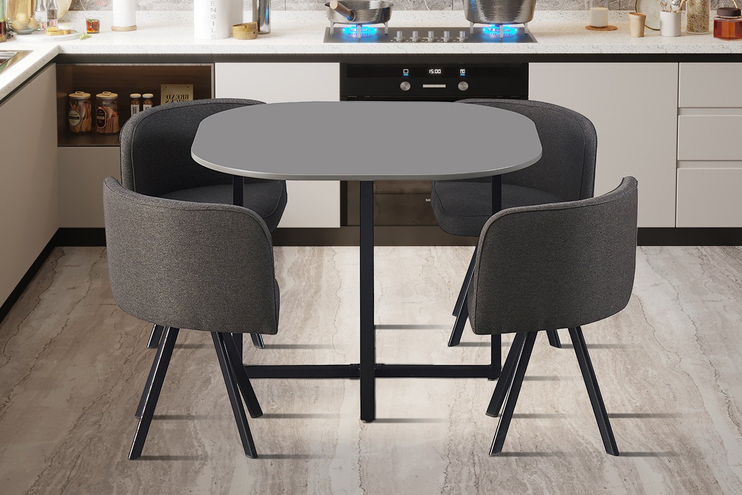 Rousseau 5030-2 Tafelset Set de table Eva 1 Set table 'Eva' Gris – Image 1