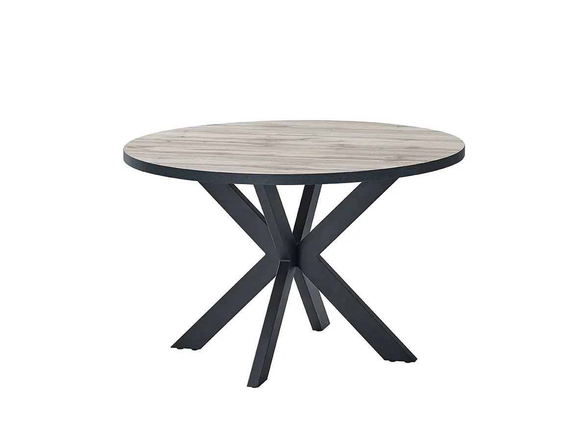 Table-ronde-Elegance-decor-bois-chene-canada-oak-Oosterlynck Table à manger ronde ELENA / ELEGANCE – Image 1