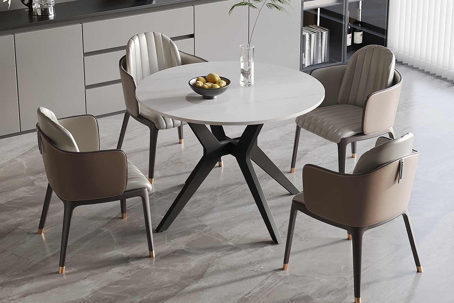 TAM apollo ronde blanche Table à manger Apollo ronde – Image 1