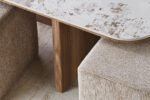 Table de salon Evora avec 4 pouf – Image 5